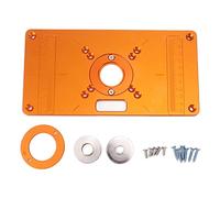 Router Table Insert Plate | Aluminum Alloy Flip Board for Wood Milling & Trimming | Sturdy Workbench Panel for Home Workshop/Factory/Repair Shop | 15 Accessories Included