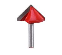 Router Tungsteno Acciaio CNC Sharp V Groove Bit Fresa 90 Gradi 6 mm Codolo 32 mm Diametro 3 Dimensionale Sign Making Incisione Bit Lavorazione del Legno Smusso Smussatura Cutter, Rosso Fresa per