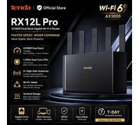 Router WiFi 6 Tenda RX12L Pro AX3000 Dual Band Gigabit Wireless 2976Mbps Router Mesh CPU Dual Core 1.3GHz 5 Antenne