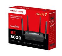 MERCUSYS Router BE3600 MR25BE Dual-Band Wi‑Fi 7 3600 Mbps VPN Firewall 4 antenne Nero