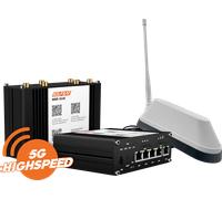 Router wlan 5g cat 12 selfsat mwr 5540 con antenna a tetto shark 5g bianca fino a 2,6 gbps