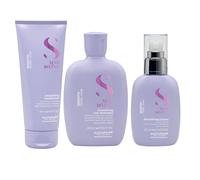 Routine Alfaparf Semi di Lino Smoothing con Olio Cristalli Liquidi - Capelli Lisci, Setosi e Anti-Crespo