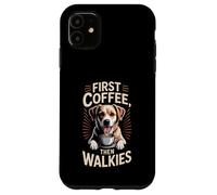 Routine First Coffee Then Walkies Dog Lover Custodia per iPhone 11