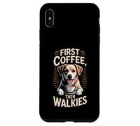 Routine First Coffee Then Walkies Dog Lover Custodia per iPhone XS Max