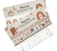 Routine mattutina e serale per bambini Spazio/Piano di routine con stelline/Piano di routine per bambini/Routine mattutina per bambini (Piano giornaliero DIN A4) (Boho)