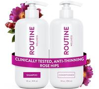 Routine Wellness - Shampoo e balsamo anticaduta per capelli indeboliti - DHT Blocker con biotina per donne e uomini - Colore