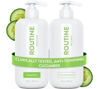 Routine Wellness - Shampoo e balsamo anticaduta per capelli indeboliti - DHT Blocker con biotina per donne e uomini - Colore