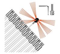 ROUYA Kit Spazzacamino Stufa A Pellet Spazzola in Nylon da 8 M Numerosi Accessori for Canne Fumarie Uso Domestico Adatto alla Maggior Parte delle Condutture Spazzola Pulizia Camino(10 m)