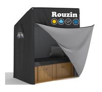Rouzin Copertura Sedia da Spiaggia, 420D Copertura Strandkorb Impermeabile, Resistente ai Raggi UV, Copridivano per Seduta 2 posti, Copertura Seduta da Giardino,120 x 90 x 155/140 cm