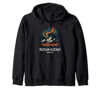 Rovaniemi Finlandia Aurora boreale Artico Aurora Borealis Felpa con Cappuccio