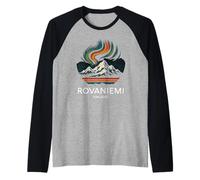 Rovaniemi Finlandia Aurora boreale Artico Aurora Borealis Maglia con Maniche Raglan