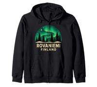 Rovaniemi Finlandia Aurora boreale Aurora Borealis Pinna Artico Felpa con Cappuccio
