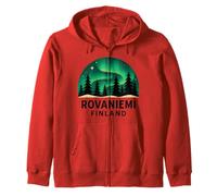 Rovaniemi Finlandia Aurora boreale Aurora Borealis Pinna Artico Felpa con Cappuccio