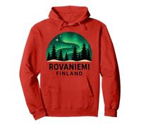 Rovaniemi Finlandia Aurora boreale Aurora Borealis Pinna Artico Felpa con Cappuccio