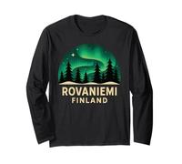 Rovaniemi Finlandia Aurora boreale Aurora Borealis Pinna Artico Maglia a Manica
