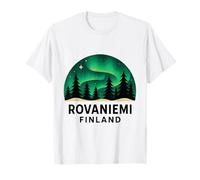 Rovaniemi Finlandia Aurora boreale Aurora Borealis Pinna Artico Maglietta