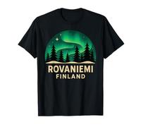 Rovaniemi Finlandia Aurora boreale Aurora Borealis Pinna Artico Maglietta