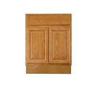Rovere naturale 61 cm lussuoso bagno vanità shaker singolo lavello doppie ante base armadio rubinetto nave vanità set casa moderno legno massello 53,3 cm P x 61 cm L x 80 cm H