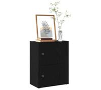 Rovere Nero Libreria Armadietto 40x24x52 cm, Espositore Verticale Salvaspazio, Libreria Multiuso in Legno per Soggiorno, Ufficio, Studio, Camera da letto Storage