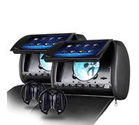 RoverOne 2 X 9 Pollici Auto Seggiolino Lettori DVD Poggiatesta Touch Button Monitor 1080P con Porta HDMI Supporta le Cuffie da USB SD AUX IR FM