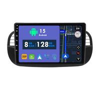 RoverOne 8G+128G CarPlay Stereo per Fiat 500 2007-2015 con Android Auto Radio GPS Navi Bluetooth RDS WiFi Touch Screen Unità Testa Lettore Multimediale