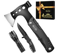 RoverTac Set di strumenti per regali di papà, ascia multistrumentale 11 in 1, torcia a LED e coltello in una scatola regalo con "BEST DAD EVER", regalo per papà nel giorno del papà, compleanno, Natale