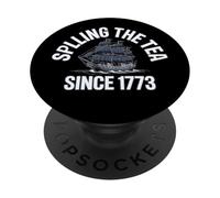 Rovesciando il tè dal 1773 - Divertente storia patriottica PopSockets PopGrip Adesivo
