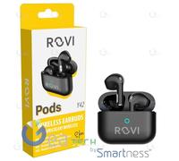 ROVI AURICOLARE TRUE WIRELESS Y42 PODS CUFFIE BLUETOOTH NOISE CANCELLING NERO