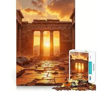 Rovine antiche al tramonto - Puzzle da 1000 pezzi - Gioco cognitivo divertente - Componenti robusti e ben definiti - Momento di tranquillità - Esercizio mentale a casa (50x75cm)