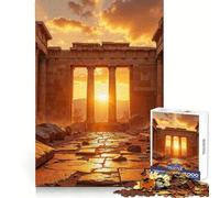 Rovine antiche al tramonto, puzzle da 1000 pezzi per adolescenti, stimola la chiarezza mentale, passatempo rilassante, perfetto come regalo di Natale (50x75cm)