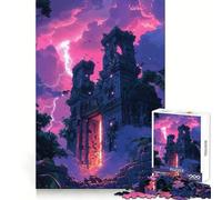 Rovine antiche al tramonto, puzzle da 1000 pezzi per adolescenti, stimola la chiarezza mentale, passatempo rilassante, perfetto come regalo di Natale (38x26cm)