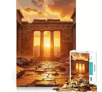 Rovine antiche al tramonto Puzzle da 1000 pezzi per ragazzi Gioco di apprendimento cognitivo Zero Gap Perfetto incastro Compatto Divertimento per il tempo di gioco in famiglia (38x26cm)