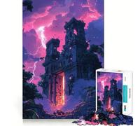 Rovine antiche al tramonto - Puzzle per ragazzi - 1000 pezzi - Gioco di divertimento mentale - Connessione pulita e senza interruzioni - Un modo coinvolgente per passare il tempo libero (50x75cm)