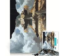 Rovine del tempio riflesse, puzzle da 1000 pezzi per ragazzi, gioco per migliorare la memoria, casual, rilassante, bordi precisi, regalo elegante (38x26cm)