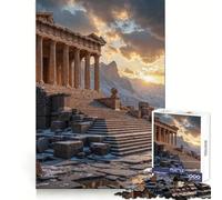 Rovine di un antico tempio al tramonto - Puzzle da 1000 pezzi per adulti e ragazzi - Allenamento della concentrazione - Attività ricreative tranquille - Bordi sottili - Allegro Natale (50x75cm)