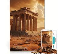 Rovine di un antico tempio al tramonto - Puzzle per adulti da 1000 pezzi - Attività divertente e stimolante per la concentrazione - Pezzi di dimensioni uniformi e precisi - Attività per rafforzare