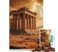 Rovine di un antico tempio al tramonto - Puzzle per ragazzi - 1000 pezzi - Gioco stimolante per la mente - Pezzi senza sbavature - Taglio netto - Facile da imparare - Divertimento
