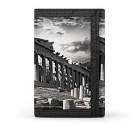 Rovine di un tempio Partenone Acropoli Atene Grecia stampato Trifold portafoglio tasca frontale con finestra ID regali per uomini e donne, Stile:, Taglia unica, MHXYZHW