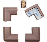 Roving Cove HeftyFit - Paraspigoli per bambini (4 angoli grandi), in gomma morbida e resistente, con adesivo 3M pre-nastrato, colore: caffè