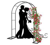 Rovss Arco da Giardino Arco per Rose Resistente Traliccio per Rose Robusto per Estern Prato Cortile Terrazzo Matrimoni Piante Rampicanti Supporto per Piante Acciaio(Verde,180x220cm)