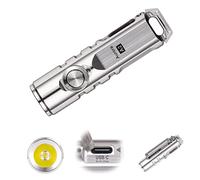 RovyVon Aurora A2 G4 Luminoso Portachiavi Torcia USB C Ricaricabile EDC Torcia 650 lumen Piccola Clip Magnetica, Funzione di blocco Momentaneo On per uso quotidiano