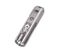 RovyVon Aurora A4x Natural Titanium Materiale 650 Lumen EDC Mini Portachiavi Torcia LED Ricaricabile, Argento, Idea Regalo (Argento)