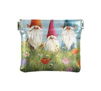 Row of Cute Gnomes Squeeze Coin Purse Pouch Change Holder PU Leather Mini Wallet Coin Pocket per donne ragazze uomini