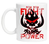 Row Row Fight Power Gurren Lagann Tazza Riutilizzabile in Vetro Bianco Per tè e Caffè Coffee Cup