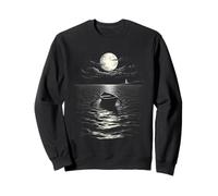Rowboat Adrift by Moonlight Ocean Abbigliamento Felpa