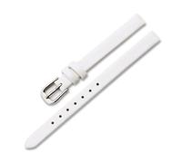 ROWCES Cinturini per orologi in pelle da donna di piccole dimensioni 6mm - 17mm Cinturino per orologio con fibbia in acciaio inossidabile argento, Bianco, 8mm, White
