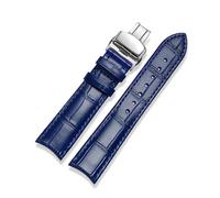 ROWCES Cinturino in pelle di vacchetta con estremità curva da 20mm 21mm 22mm per cinturino di ricambio per orologio da uomo, 20mm