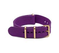 ROWCES Cinturino per orologio in nylon 18mm 20mm 22mm 24mm con cinturino per orologio a strisce di ricambio con fibbia ad ardiglione in oro, Viola, 18mm