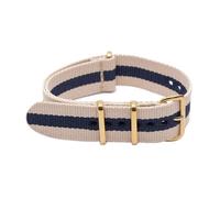 ROWCES Cinturino per orologio in nylon 18mm 20mm 22mm 24mm con cinturino per orologio a strisce di ricambio con fibbia ad ardiglione in oro, 20mm