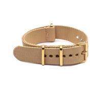 ROWCES Cinturino per orologio in nylon 18mm 20mm 22mm 24mm con cinturino per orologio a strisce di ricambio con fibbia ad ardiglione in oro, Cachi, 18mm